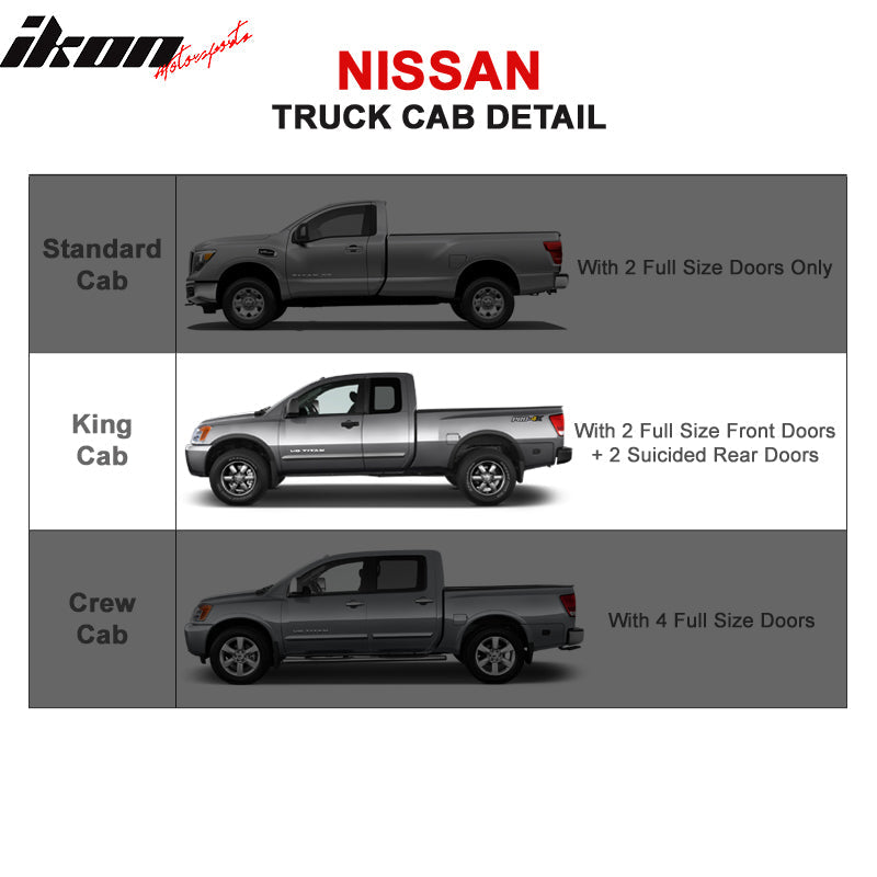 For 04-20 Nissan Titan King Cab 3in Steel Side Steps Running Boards