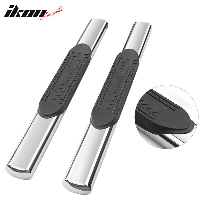 Fits 07-18 Silverado GMC Sierra 5In Steel Side Steps Bars