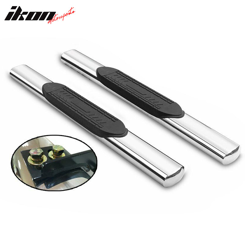 Fits 07-18 Silverado GMC Sierra 5In Steel Side Steps Bars