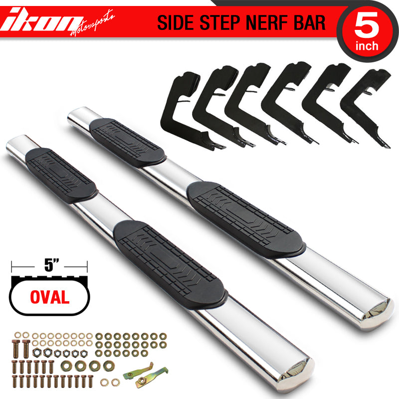 2007-2018 Chevy Silverado GMC Sierra Ext Cab Oval Running Board Steel