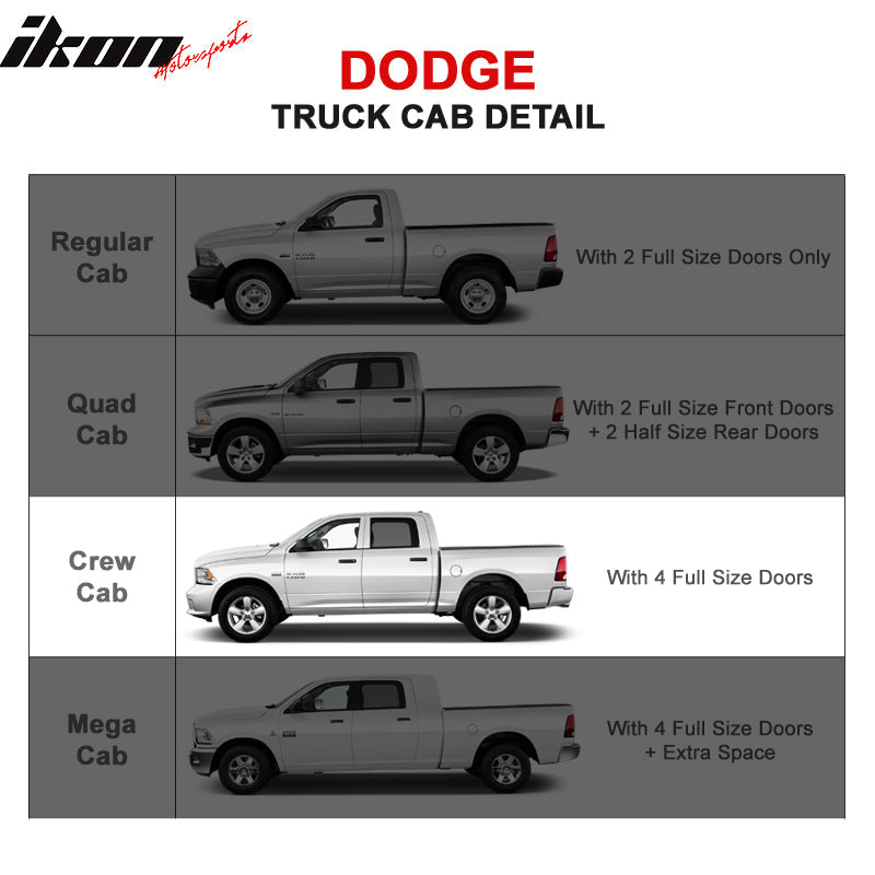 2009-2023 Dodge Ram 1500 2500 3500 Crew Cab 5" Running Boards Nerf Bar