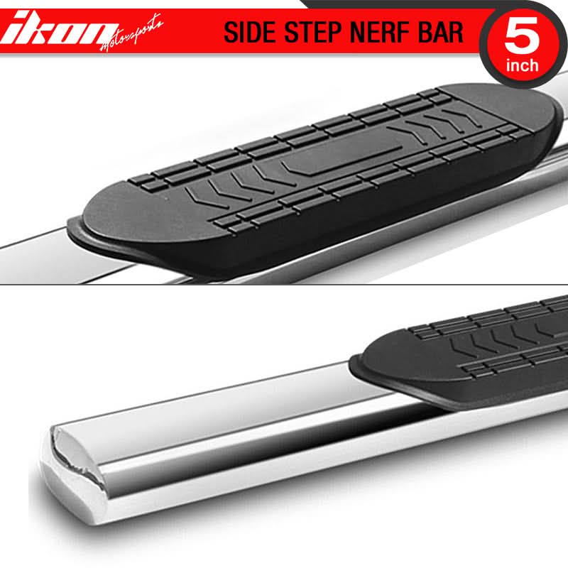 2007-2021 Toyota Tundra Double Cab 5" Oval Running Boards Stainless