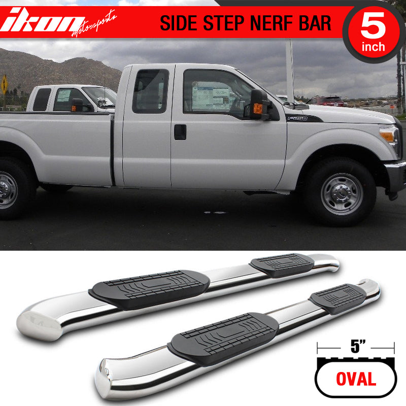 Fits 99-16 F250 F350 Super Cab 5in SS Steel Side Steps Bar