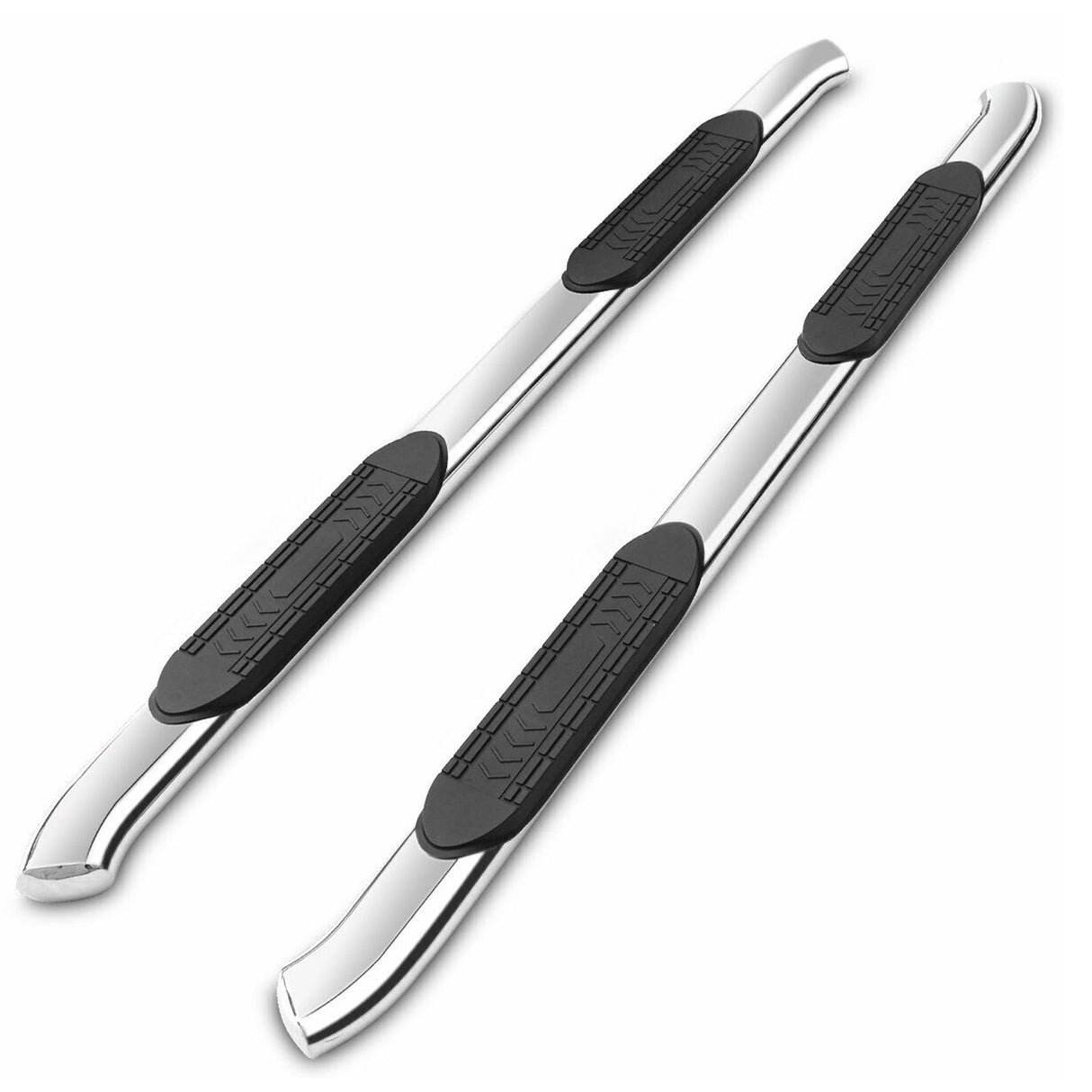 2015-2022 Ford F150 F250 Super Duty Crew Cab 5" Silver Running Boards