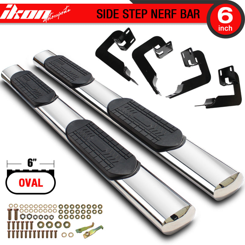 2004-2008 Ford F150 Super Cab 6" Nerf Bars Side Rails Running Boards