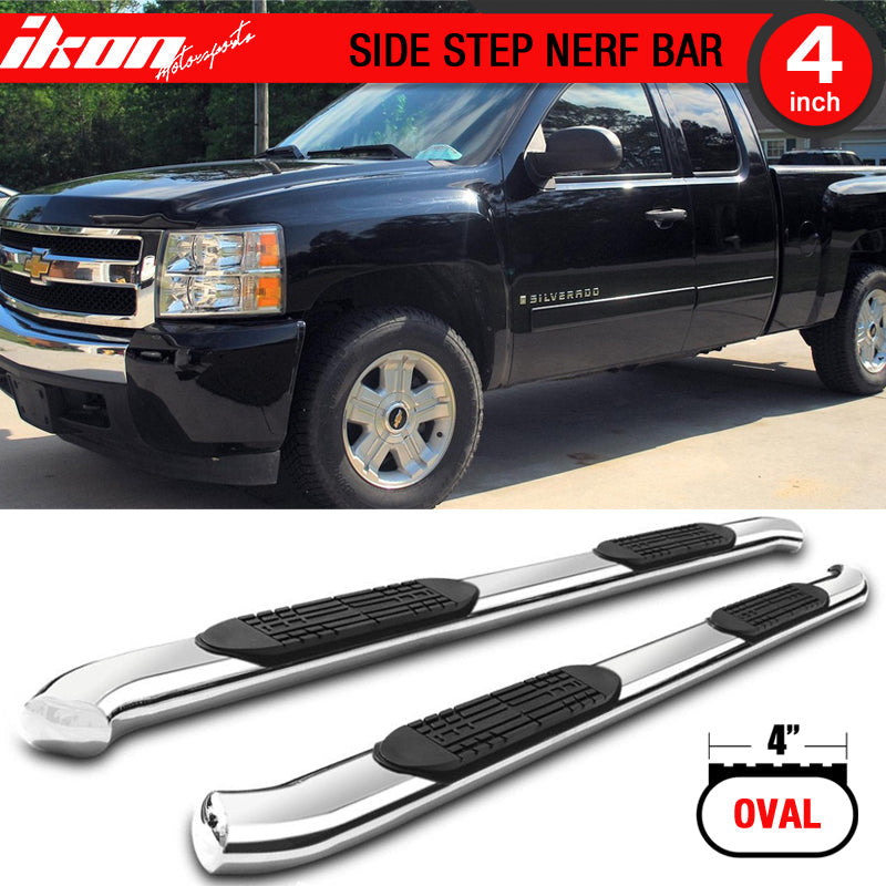 1999-2018 Silverado Nerf Bars Side Step Bars Running Boards Steel T304