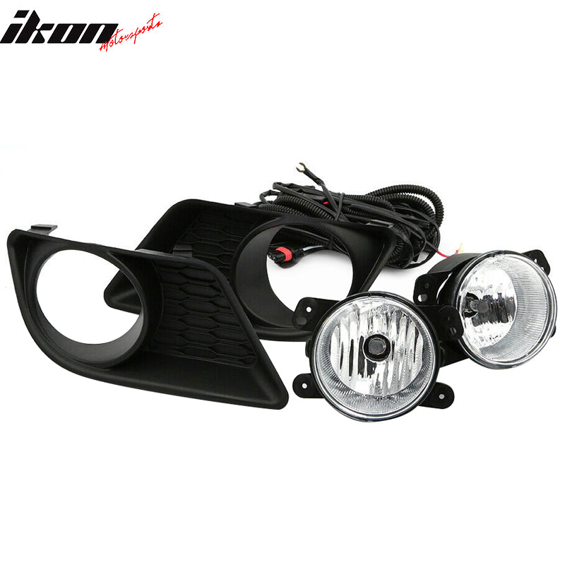 Fits 11-14 Dodge Charger Bumper Assembly Fog Light w/ Bulbs Clear Lens