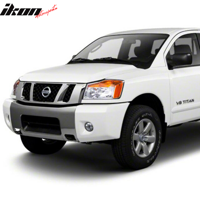 2004-2014 Nissan Titan OE Clear Chrome Fog Lights Lamps ABS Housing