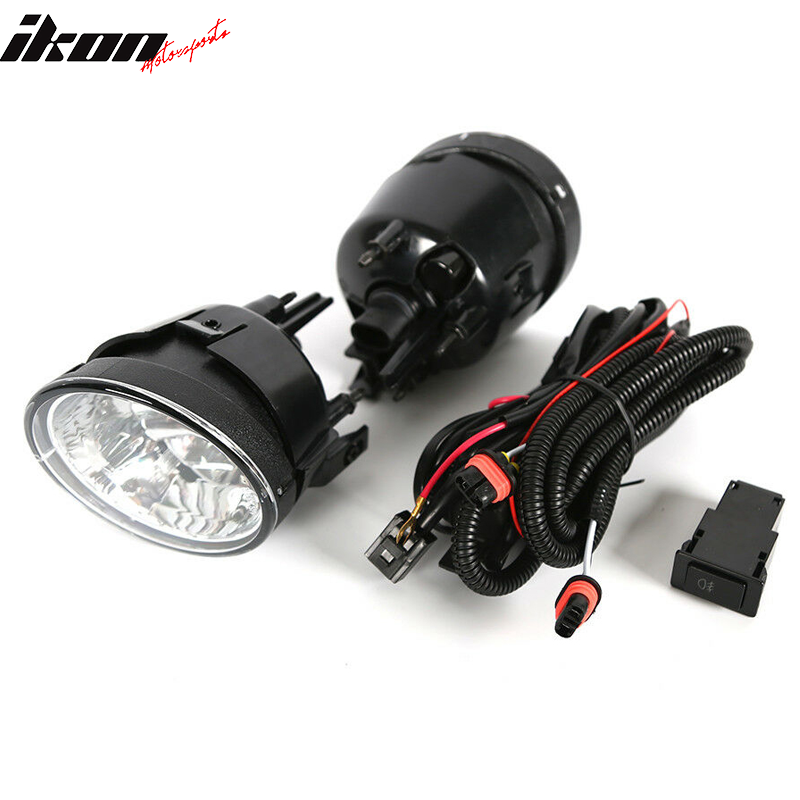 2004-2014 Nissan Titan OE Clear Chrome Fog Lights Lamps ABS Housing