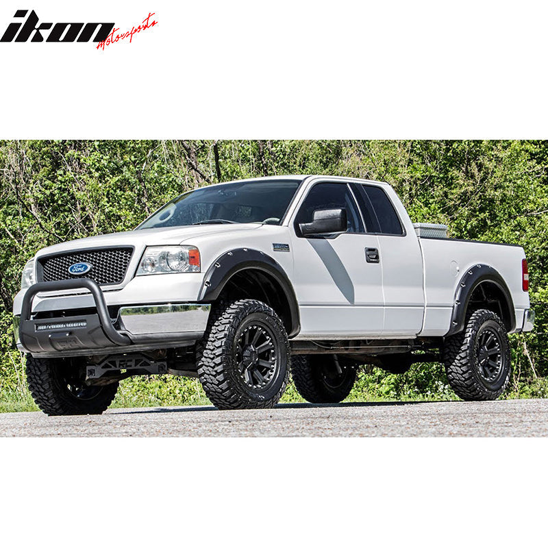 1999-2007 Ford F250 F350 HD Black Pocket Style Fender Flares ABS