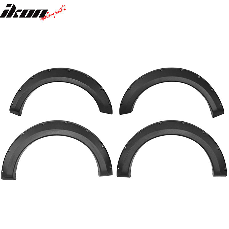 1999-2007 Ford F250 F350 HD Black Pocket Style Fender Flares ABS