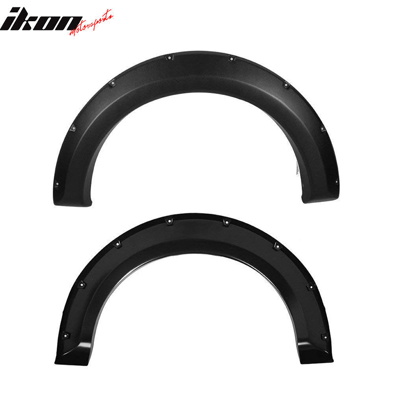1999-2007 Ford F250 F350 HD Black Pocket Style Fender Flares ABS