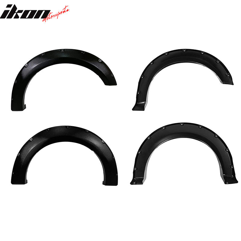 2015-2022 Ford F150 Pocket Riveted Style Textured Fender Flares ABS