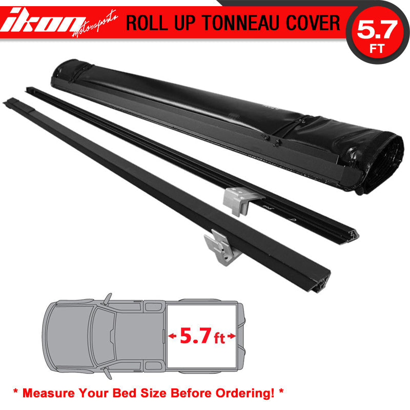 2009-2017 Dodge Ram 1500 2500 3500 5.7ft Roll Soft Tonneau Cover Vinyl