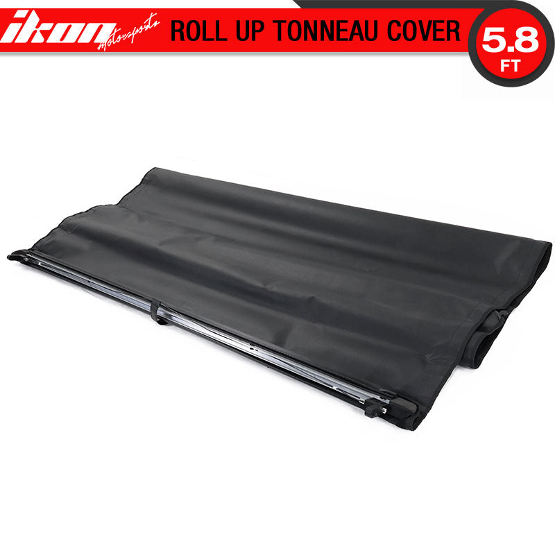 2014-2017 Chevy Silverdo Roll Lock Soft Tonneau Cover Black 5.8ft Bed