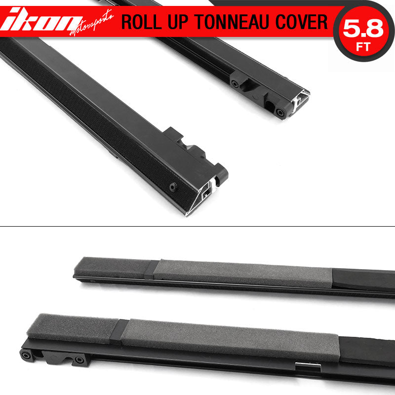 2014-2017 Chevy Silverdo Roll Lock Soft Tonneau Cover Black 5.8ft Bed