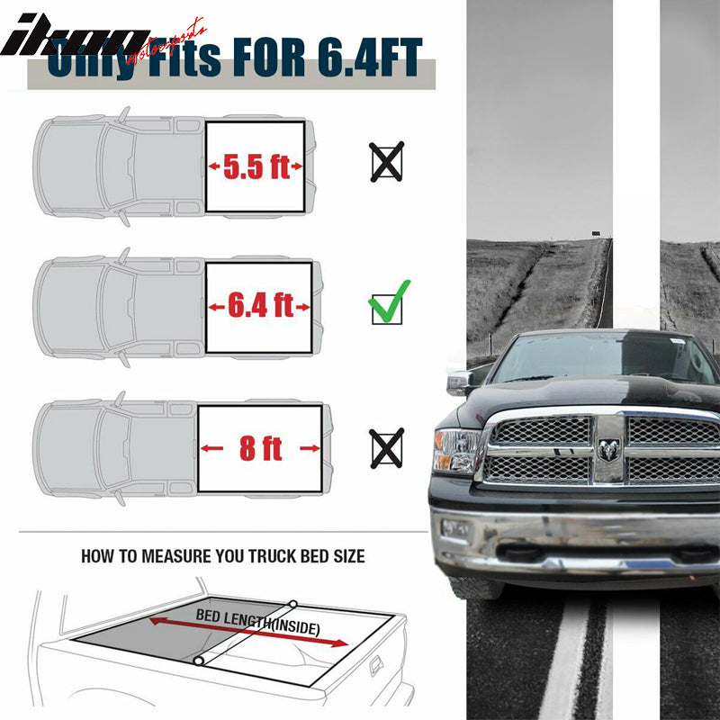 Fits 19-23 Dodge Ram 1500 6.4 ft Lock Soft Tonneau Cover