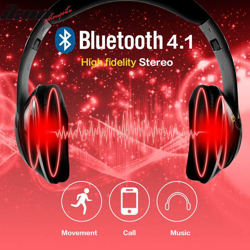 Universial White Bluetooth Wireless Headphones Sport Stereo Foldable