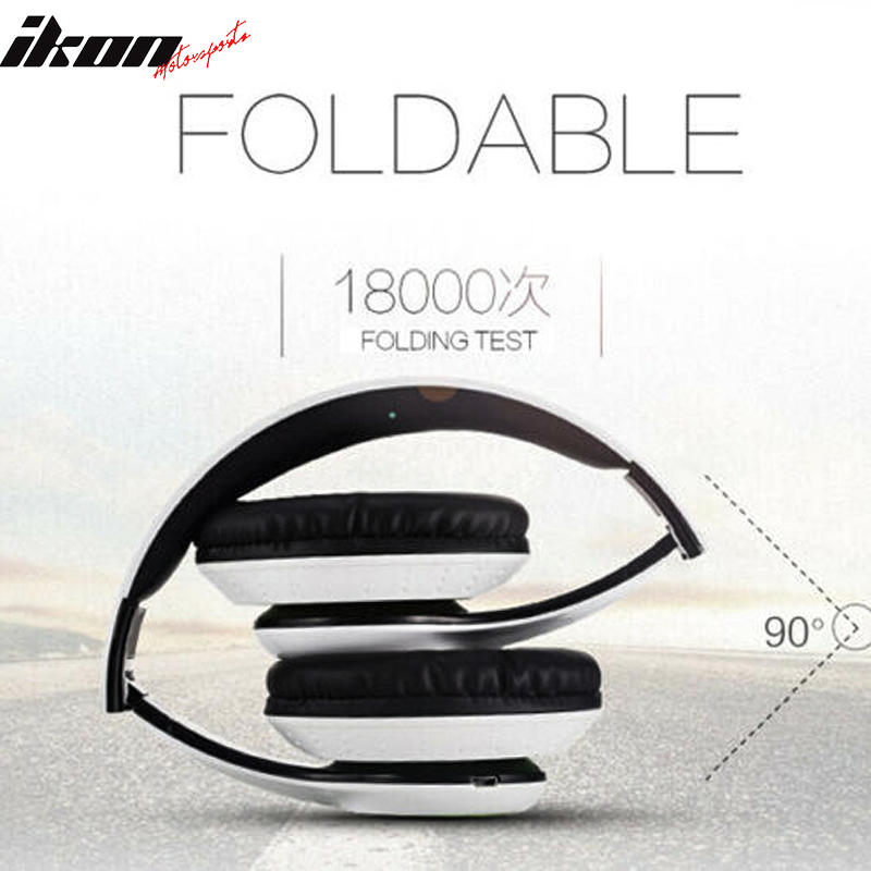 Universial White Bluetooth Wireless Headphones Sport Stereo Foldable