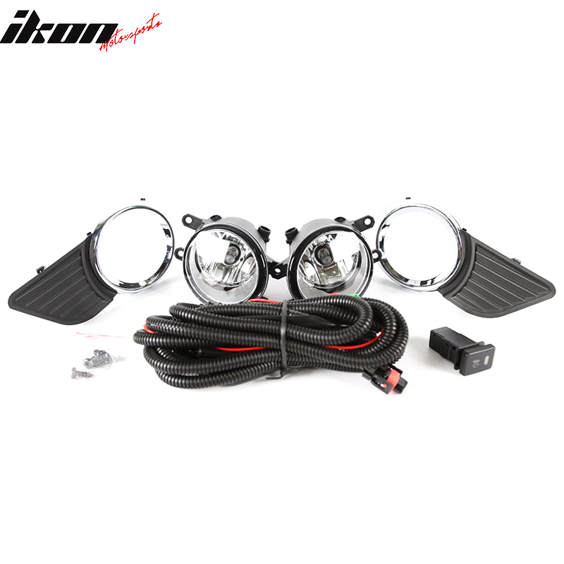 2011-2017 Toyota Sienna XL30 Chrome Fog Lights Lamps w/ Switch Wiring