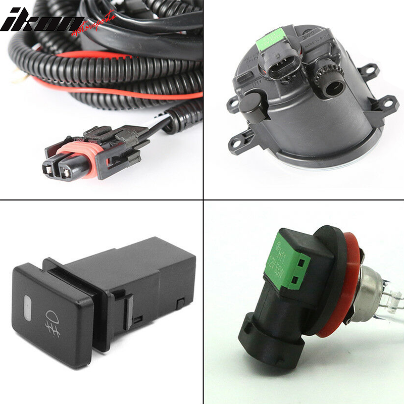 2011-2017 Toyota Sienna XL30 Chrome Fog Lights Lamps w/ Switch Wiring