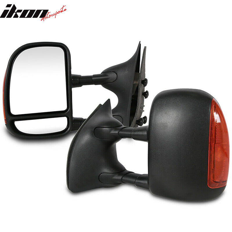 1999-2007 Ford F250 F350 Telescoping Power Tow Mirrors Turn Signal ABS