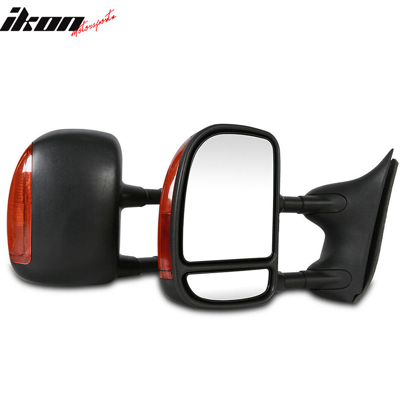 1999-2007 Ford F250 F350 Telescoping Power Tow Mirrors Turn Signal ABS