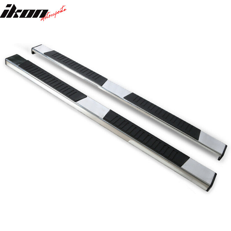 2015-2022 Ford F150 F250 Super Cab Silver 6" Running Board Aluminum