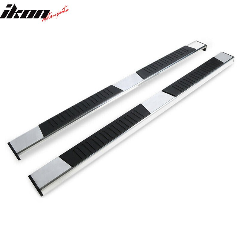 2015-2022 Ford F150 F250 Super Cab Silver 6" Running Board Aluminum