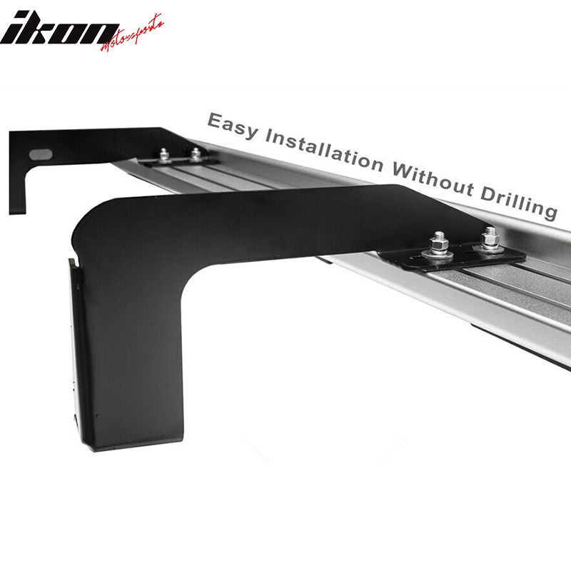 2015-2022 Ford F150 F250 Super Cab Silver 6" Running Board Aluminum