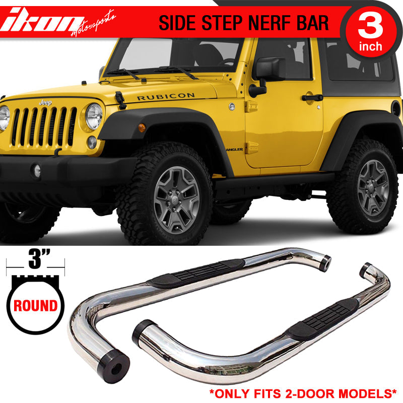 2007-2018 Jeep Wrangler 2 Door Side Running Boards