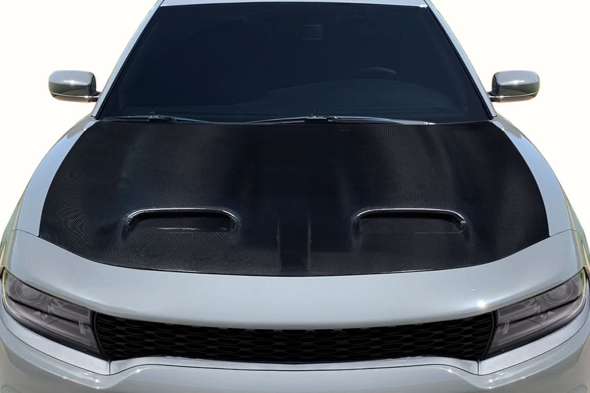 2015-2023 Dodge Charger Redeye V2 Style Hood - Carbon Fiber