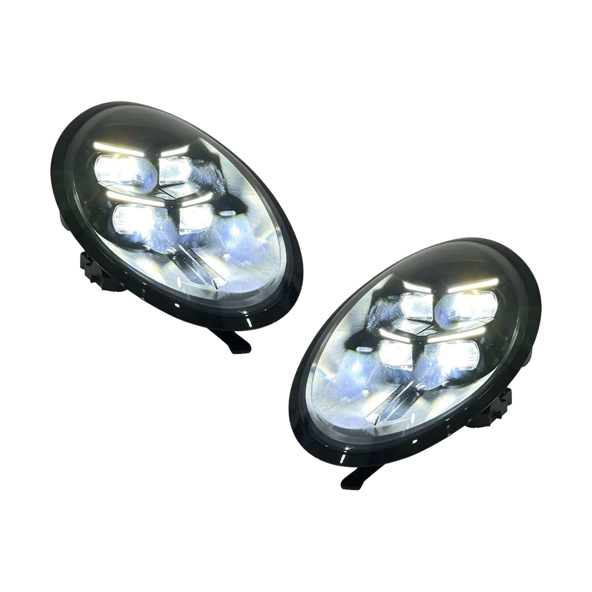 Porsche 991 911 Matrix LED Headlight Assembly with Dual DRL (Yellow / Smoke Base) 2013 - 2018 (Upgrade to 2025 911 Style / Replaces 99163113512)