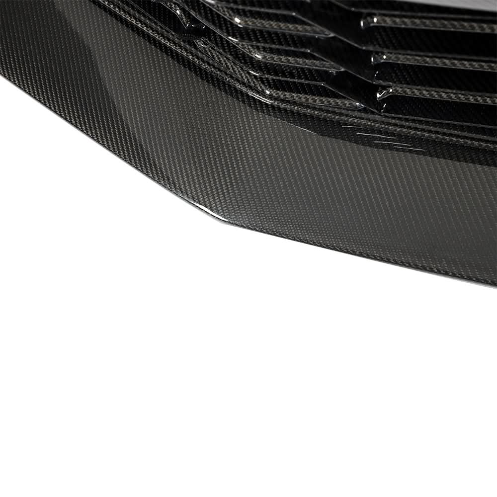 2017-2025 Chevy Camaro ZL1 Black Panther 1PC Full Gloss Carbon Fiber Track Package Front Bumper Conversion