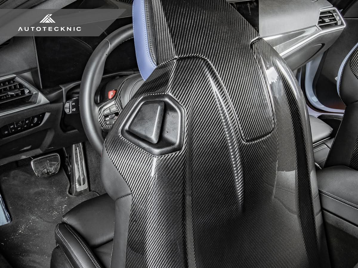 AutoTecknic Dry Carbon Full Seat Back Cover Set - G42 M240I