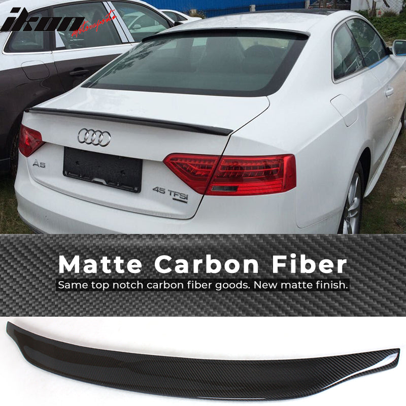 2008-2017 Audi A5 B8 CA Style Trunk Spoiler Wing Carbon Fiber