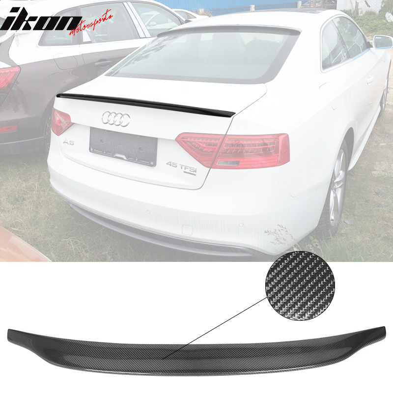 2008-2017 Audi A5 B8 CA Style Trunk Spoiler Wing Carbon Fiber