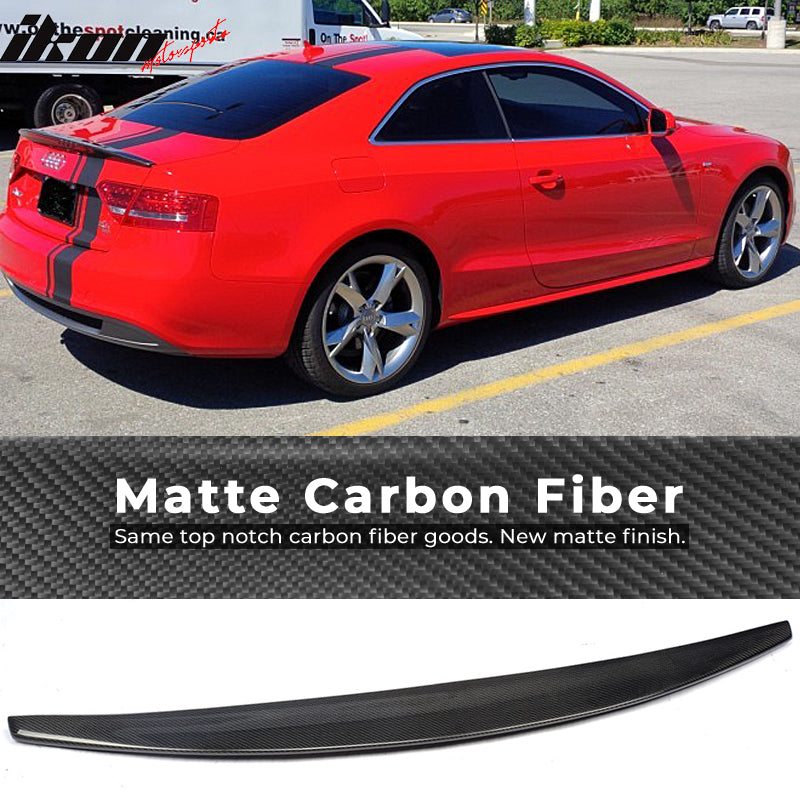 2008-2017 Audi A5 B8 S Style Trunk Spoiler Wing Carbon Fiber