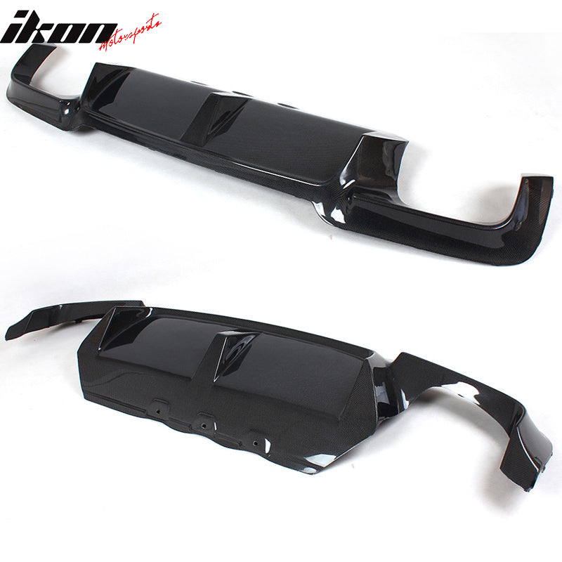 2011-2016 BMW F10 M5 3D Style Rear Bumper Lip Diffuser Carbon Fiber