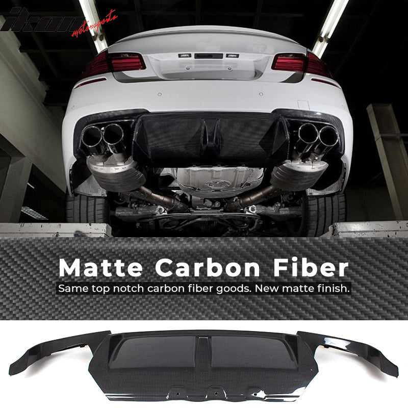 2011-2016 BMW F10 M5 3D Style Rear Bumper Lip Diffuser Carbon Fiber