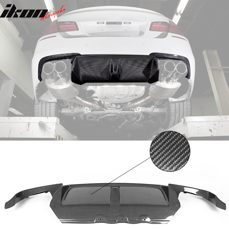 2011-2016 BMW F10 M5 3D Style Rear Bumper Lip Diffuser Carbon Fiber