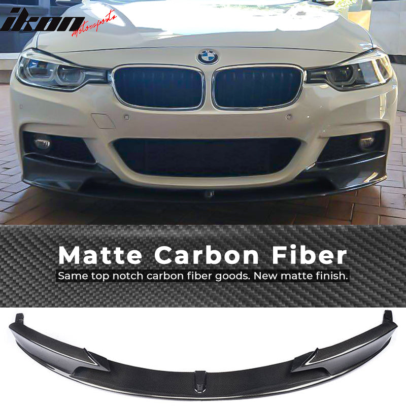 2012-2018 BMW 3 Series F30 MP Style Front Bumper Lip Carbon Fiber