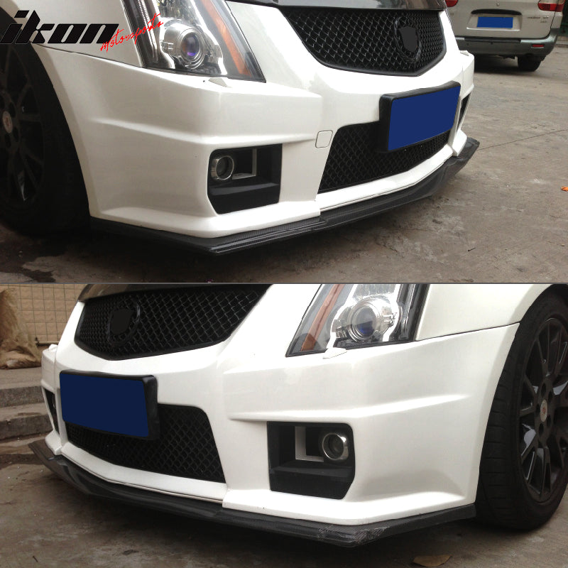 2009-2015 Cadillac CTS V HEN Style Front Bumper Lip Carbon Fiber