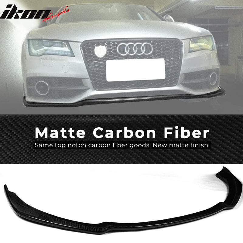 2012-2014 Audi A7 4G8 S-Line JC Style Front Bumper Lip Carbon Fiber