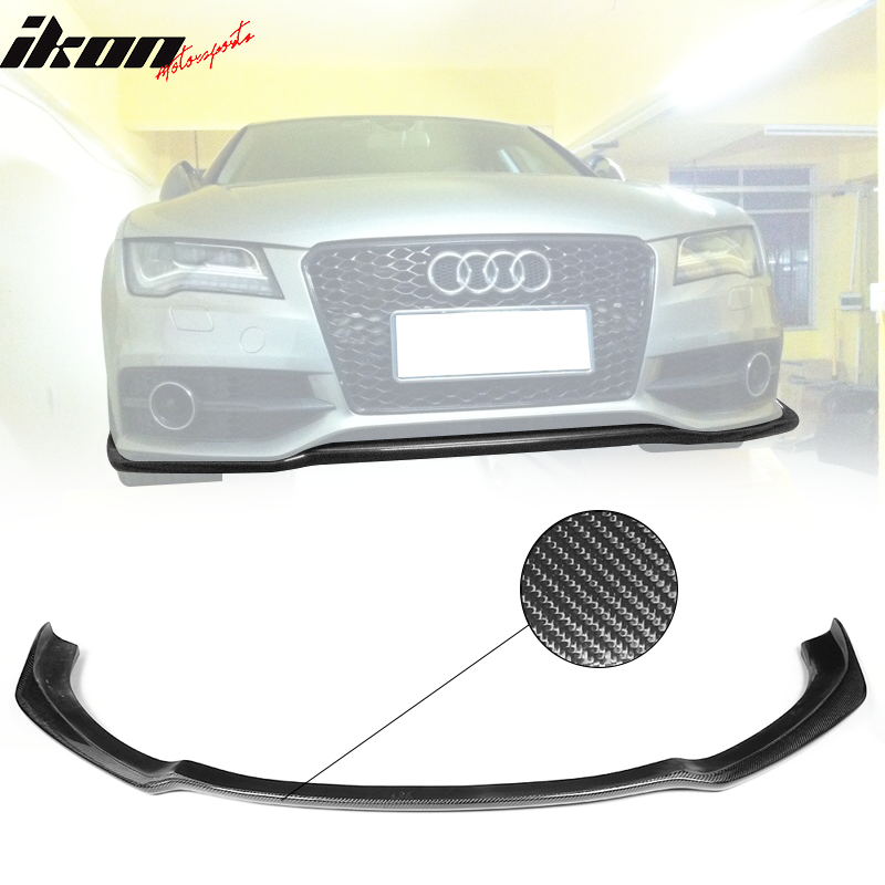2012-2014 Audi A7 4G8 S-Line JC Style Front Bumper Lip Carbon Fiber