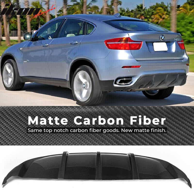 2008-2014 BMW X6 E71 JC Style Rear Bumper Lip Diffuser Carbon Fiber