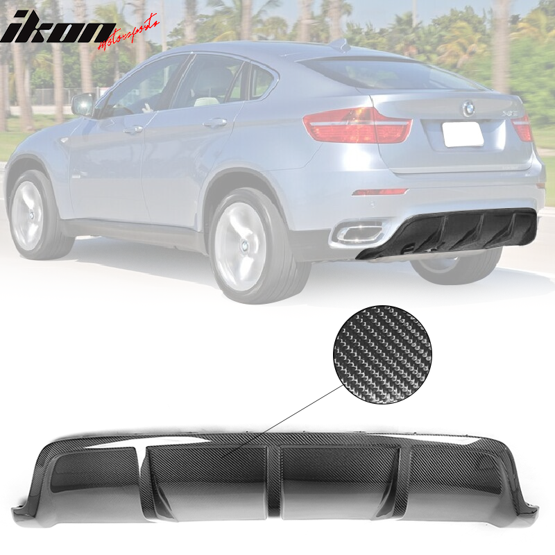 2008-2014 BMW X6 E71 JC Style Rear Bumper Lip Diffuser Carbon Fiber