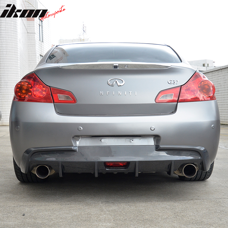 2010-2013 Infiniti G37 V36 JC Rear Bumper Lip Diffuser Carbon Fiber