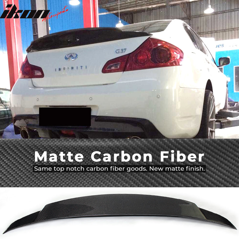 2010-2013 Infiniti G37 V36 Rear Spoiler Wing JC Style Carbon Fiber