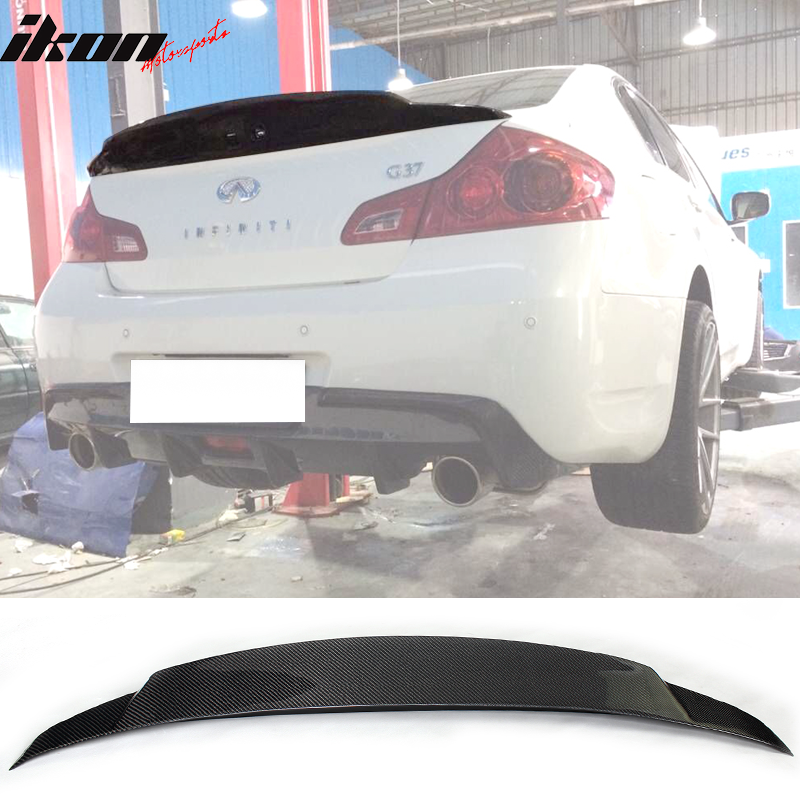 2010-2013 Infiniti G37 V36 Rear Spoiler Wing JC Style Carbon Fiber